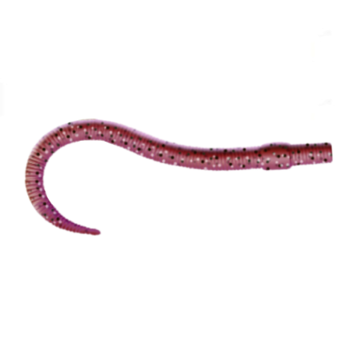 Приманка ZUB-WORM 100мм(4")-5шт, (цвет 504) красный с блестками