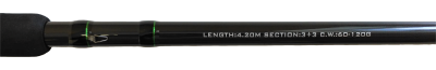 Удилище фидерное "MASTER FEEDER" FISH CRYSTAL , тест 60-120  г, 4,20 м, 3+3 tips