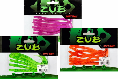Приманка ZUB-WORM  75мм(3")-7шт, (цвет 501) серый с блестками
