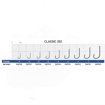 Крючок Dunaev Classic 202 # 2 (упак. 7 шт)