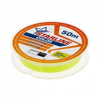 Монофильная леска STARLINE  50m (fluo yellow) d0.234 Монофильная леска STARLINE  50m (fluo yellow) d0.234