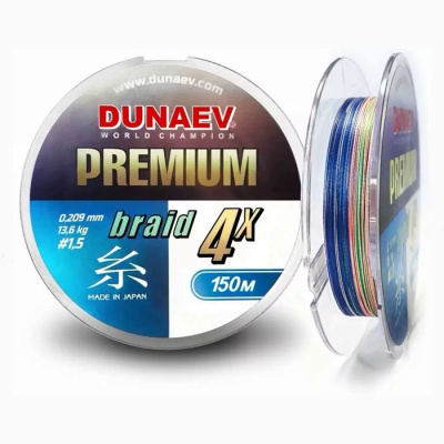 Шнур Dunaev PREMIUM PEx4 MultiColor 150m #1.5