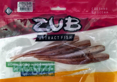 Приманка ZUB-HORDA SLAG 144мм(5,6")-4шт, (цвет 031) карамель верх-натурал низ