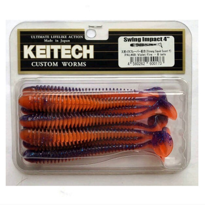 Приманка силиконовая Keitech Swing Impact 4" PAL #09 Violet Fire Приманка силиконовая Keitech Swing Impact 4" PAL #09 Violet Fire