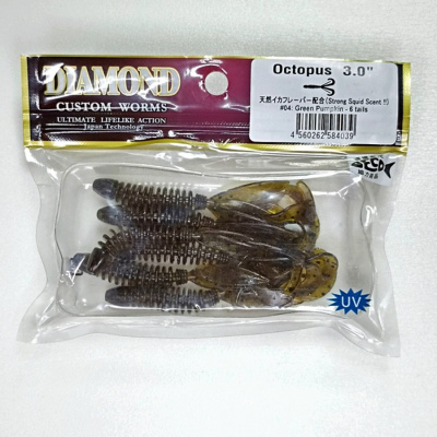 Силиконовая приманка DIAMOND Octopus 3" #04 Силиконовая приманка DIAMOND Octopus 3" #04