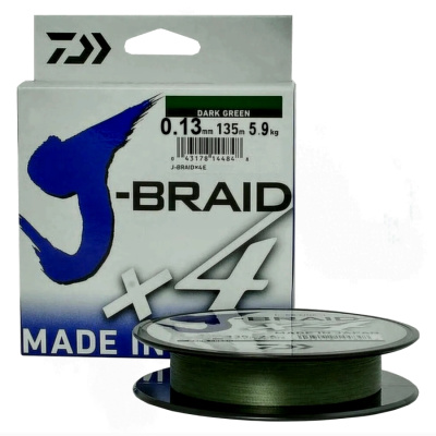Шнур Daiwa J-Braid X4 0.13 mm Шнур Daiwa J-Braid X4 0.13 mm