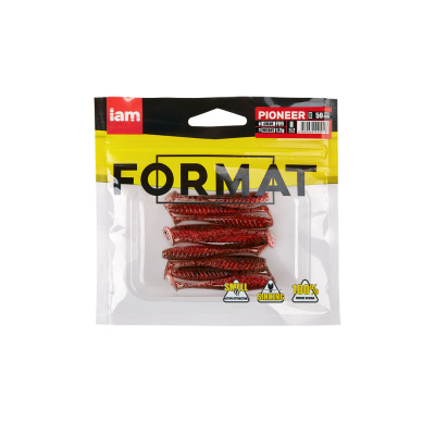 Силиконовая приманка FORMAT PIONEER 50mm (8шт.) цвет F09 Силиконовая приманка FORMAT PIONEER 50mm (8шт.) цвет F09