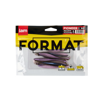 Силиконовая приманка FORMAT PIONEER 74mm (6шт.) цвет F24 Силиконовая приманка FORMAT PIONEER 74mm (6шт.) цвет F24