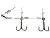 Оснастка стальная Lucky John STINGER SSW 1х7 3,5+4,5cm, оснащ. тройником №01 1шт.