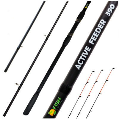 Удилище фидерное "ACTIVE FEEDER", тест до 150 г, 3,90 м, 3+3, (1,5oz - стекл., диам. 2,2)