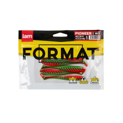 Силиконовая приманка FORMAT PIONEER 88mm (6шт.) цвет F17 Силиконовая приманка FORMAT PIONEER 88mm (6шт.) цвет F17