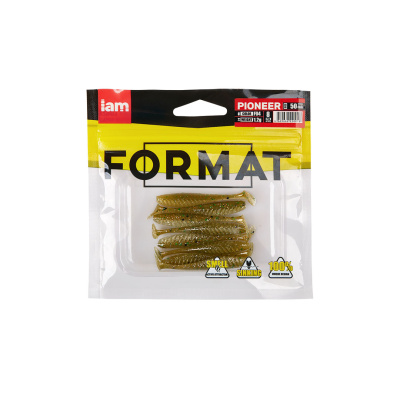 Силиконовая приманка FORMAT PIONEER 50mm (8шт.) цвет F04 Силиконовая приманка FORMAT PIONEER 50mm (8шт.) цвет F04