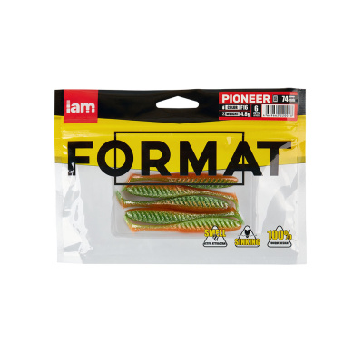 Силиконовая приманка FORMAT PIONEER 74mm (6шт.) цвет F16 Силиконовая приманка FORMAT PIONEER 74mm (6шт.) цвет F16