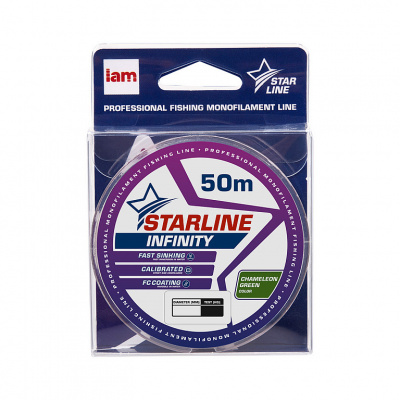 Монофильная леска STARLINE INFINITY  50m (chameleon green) d0.309