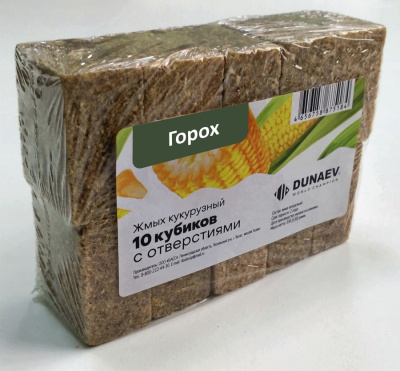 Жмых DUNAEV кукурузный Горох 300г. Жмых DUNAEV кукурузный Горох 300г.