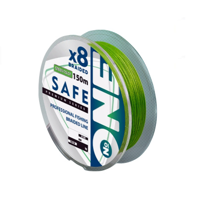 Плетеный шнур №ONE SAFE Х8 150 (green) d0.16 Плетеный шнур №ONE SAFE Х8 150 (green) d0.16