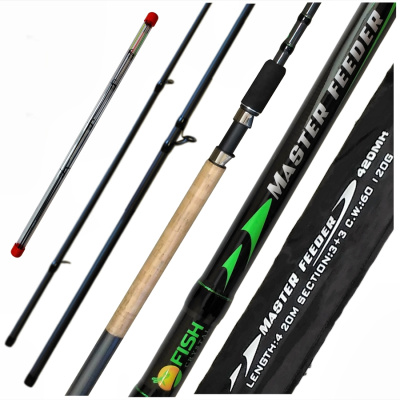 Удилище фидерное "MASTER FEEDER" FISH CRYSTAL , тест 60-120  г, 4,20 м, 3+3 tips