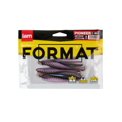 Силиконовая приманка FORMAT PIONEER 88mm (6шт.) цвет F24 Силиконовая приманка FORMAT PIONEER 88mm (6шт.) цвет F24