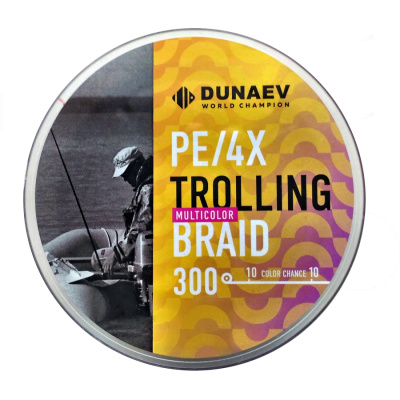 Шнур DUNAEV TROLLING BRAID PE X4 300м 0,24мм Шнур DUNAEV TROLLING BRAID PE X4 300м 0,24мм