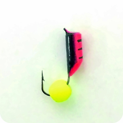 Безнасадка 3 красный+чёрный, неоновый шар, 0,8гр. желтый