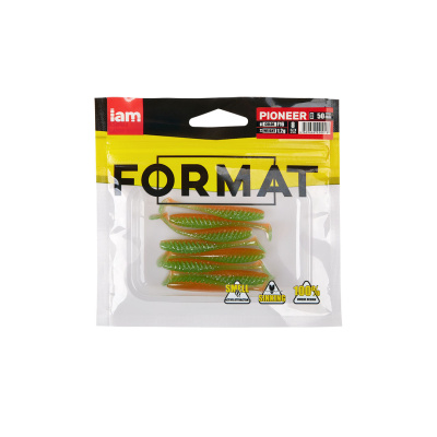 Силиконовая приманка FORMAT PIONEER 50mm (8шт.) цвет F16 Силиконовая приманка FORMAT PIONEER 50mm (8шт.) цвет F16