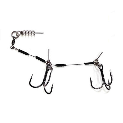 Оснастка HITFISH STINGER RIG #L оснащ. тройниками #1/0 нагр. 20kg дл. 3.5+8,0cm