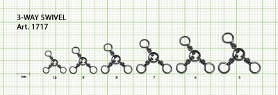 Вертлюжок на три направления, с кольцом, №9 (11 кг) (уп. 7 шт.)