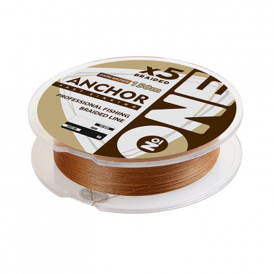 Тонущая плетеная леска №ONE ANCHOR X5-150 (dark brown) d0.28 Тонущая плетеная леска №ONE ANCHOR X5-150 (dark brown) d0.28