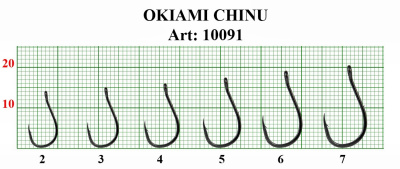 Крючок OKIAMI CHINU-RING-2BH №0.8 с ушком, покрытие BN (10 шт) Крючок OKIAMI CHINU-RING-2BH №0.8 с ушком, покрытие BN (10 шт)