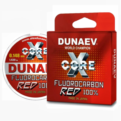 Леска Dunaev Fluorocarbon RED 0.128мм 100м