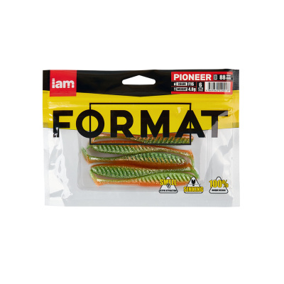 Силиконовая приманка FORMAT PIONEER 88mm (6шт.) цвет F16 Силиконовая приманка FORMAT PIONEER 88mm (6шт.) цвет F16