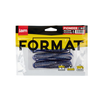 Силиконовая приманка FORMAT PIONEER 88mm (6шт.) цвет F06 Силиконовая приманка FORMAT PIONEER 88mm (6шт.) цвет F06
