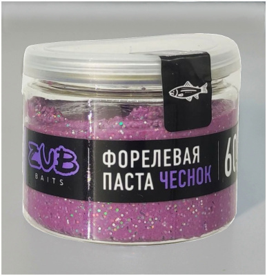 Паста ZUB 60мл Форель "Чеснок" Фиолетовая Паста ZUB 60мл Форель "Чеснок" Фиолетовая