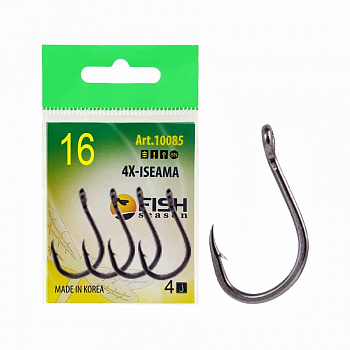 Крючок 4X-ISEAMA-RING №16 с ушком, покрытие BN (4 шт)