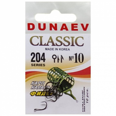 Крючок Dunaev Classic 204 #10 (упак. 10 шт)