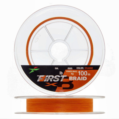 Шнур плетеный Intech First Braid X8 Orange 100m (#1.0 / 0.165mm (15lb / 6.81kg)) Шнур плетеный Intech First Braid X8 Orange 100m (#1.0 / 0.165mm (15lb / 6.81kg))