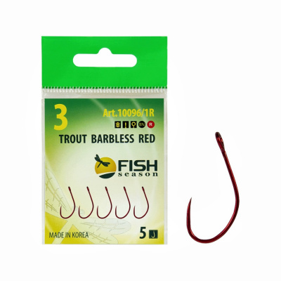 Крючок FS TROUT с БОЛЬШИМ ухом, без бородки №4 RED (5 шт) Крючок FS TROUT с БОЛЬШИМ ухом, без бородки №4 RED (5 шт)