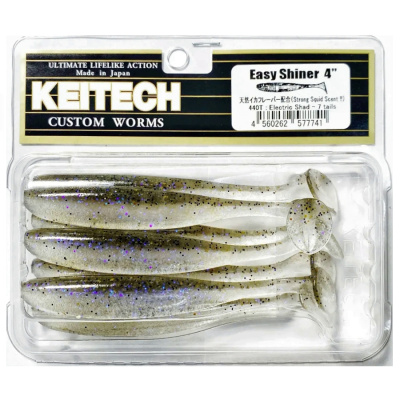 Приманка силиконовая Keitech Easy Shiner 4" #440 Electric Shad Приманка силиконовая Keitech Easy Shiner 4" #440 Electric Shad