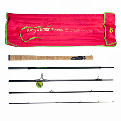 Удилище спиннинговое King Salmon Travel, 5 секции, длина 2,59 м, тест 10-50 г