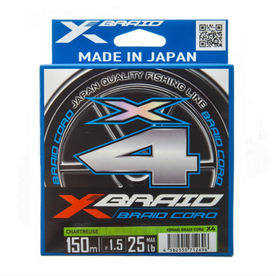Шнур YGK X-Braid Braid Cord X4 150m #1.5-25lb Шнур YGK X-Braid Braid Cord X4 150m #1.5-25lb