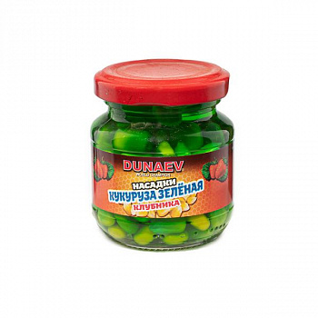 Насадка стеклобанка "Дунаев Кукуруза Зеленая" 100мл Клубника