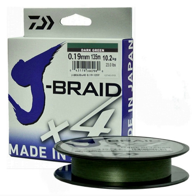 Шнур Daiwa J-Braid X4 0.19 mm Шнур Daiwa J-Braid X4 0.19 mm