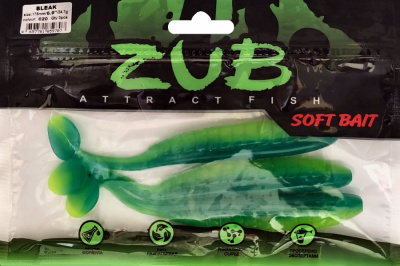 Приманка ZUB-BLEAK 175мм(6.9")-3шт, (цвет 020) синий верх - желтый низ