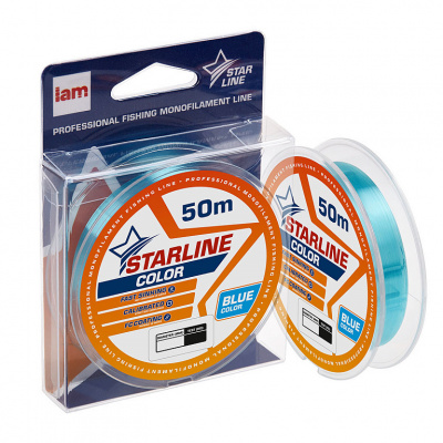Монофильная леска STARLINE  50m (blue) d0.165 Монофильная леска STARLINE  50m (blue) d0.165