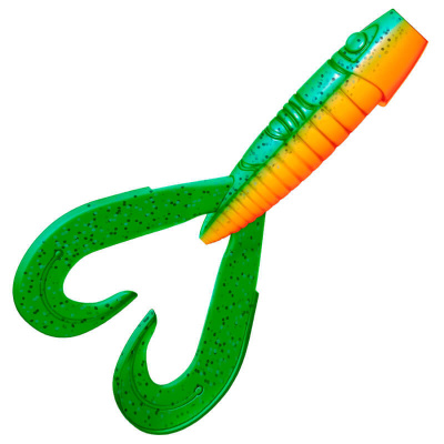 Приманка ZUB-FROGGY 181мм(7,1")-2шт, (цвет 022) зеленый верх -оранжевый низ