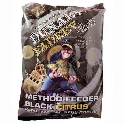 Прикормка "DUNAEV-FADEEV" 1кг Feeder Method Black Citrus