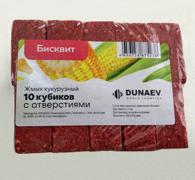 Жмых DUNAEV кукурузный  Бисквит 300г. Жмых DUNAEV кукурузный  Бисквит 300г.
