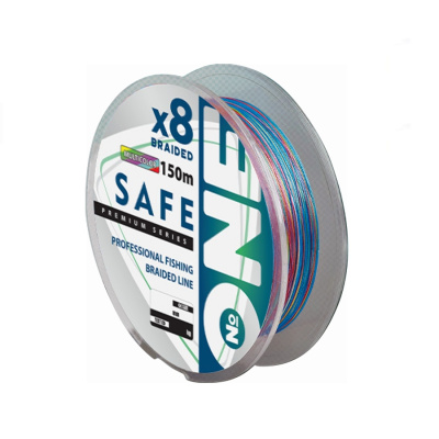 Плетеный шнур №ONE SAFE Х8 150 (multicolor) d0.15 Плетеный шнур №ONE SAFE Х8 150 (multicolor) d0.15