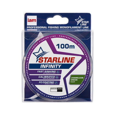 Монофильная леска STARLINE INFINITY 100m (chameleon green) d0.165 Монофильная леска STARLINE INFINITY 100m (chameleon green) d0.165