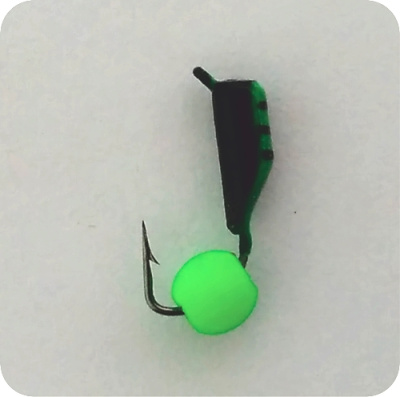 Безнасадка 2,5 зелёный+чёрный, неоновый шар, 0,5гр. зеленый